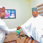 Bello pays a congratulatory visit to vice president-elect